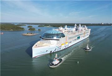 365 Meter lang, Platz für bis zu 7600 Passagiere - die «Icon of the Seas» ist das größte Kreuzfahrtschiff der Welt.