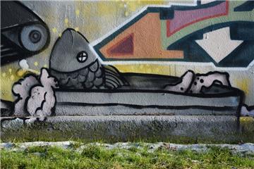 400 Meter feinste Graffitikunst ist an der Oststraße im Fischereihafen zu sehen....