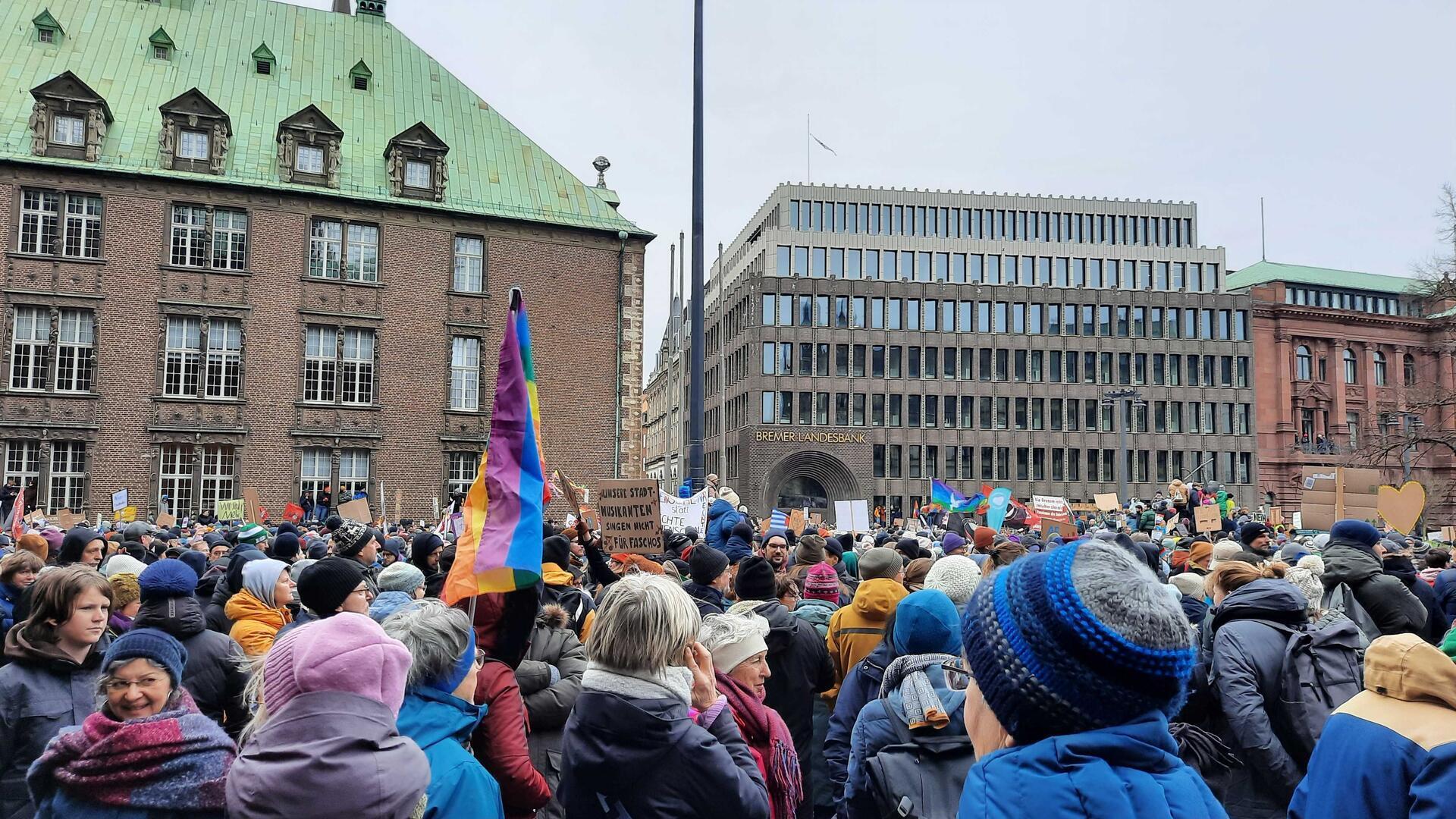40.000 Menschen demonstrierten in Bremen.
