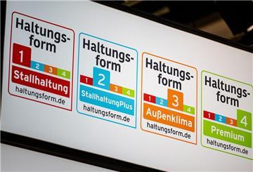 Tierhaltungslabel von 1 bis 4.