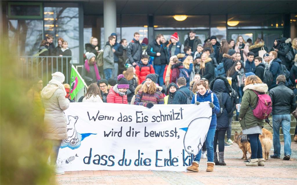 Achtung vorm Klimawandel: Am Mittwoch haben Schüler in Bremerhaven demonstriert....