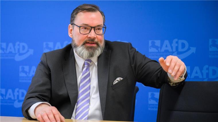 AfD-Fraktionschef Wichmann liebäugelt mit einer Kandidatur als Ministerpräsident. (Archivbild)