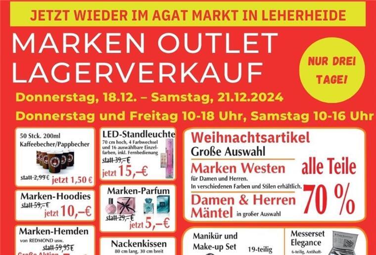 Lagerverkauf: 80 Prozent auf alle Weihnachtsartikel Flyer Angebote