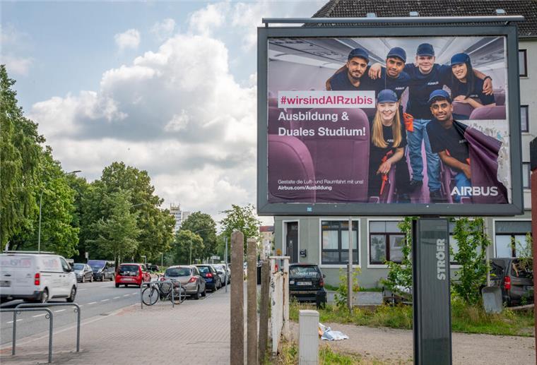 Werbeplakate von Airbus