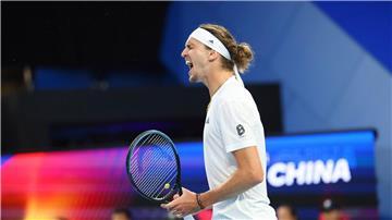 Alexander Zverev feiert den Viertelfinaleinzug.