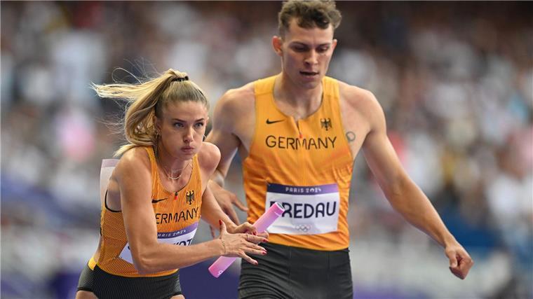Alica Schmidt und Jean Paul Bredau verpassten mit der Mixed-Staffel klar den Endlauf