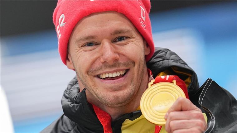 Alles erreicht: Christopher Grotheer nach seinem Olympiasieg 2022 in Peking.