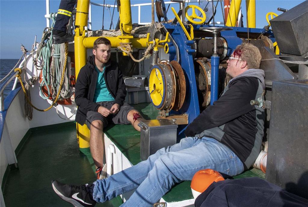 Alles ist vorbereitet, der Kutter ist zur Übung ausgelaufen. Foto: Ulich
