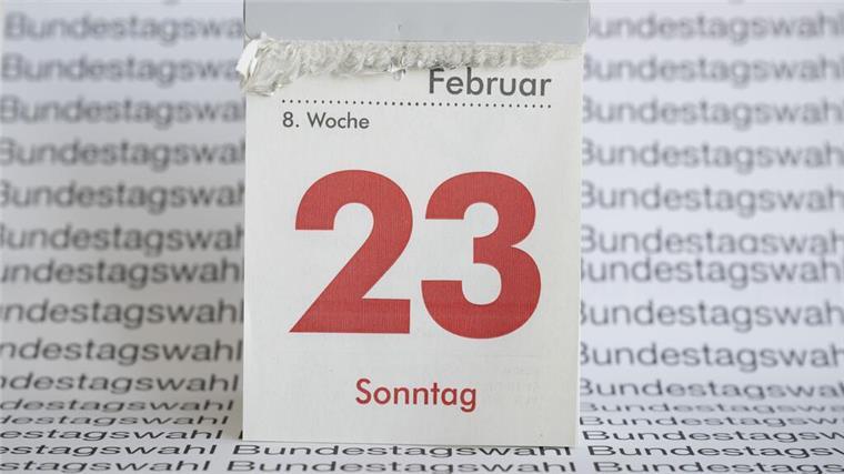 Ein Kalenderblatt zeigt Sonntag, 23. Februar, an. 