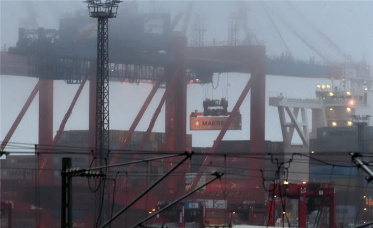 Am Containerterminal in Bremerhaven hat die Entladung der "MSC Zoe" begonnen.