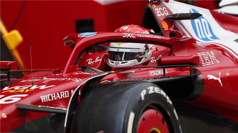 Am Ende des Rennens lahmte Charles Leclercs Ferrari gewaltig.