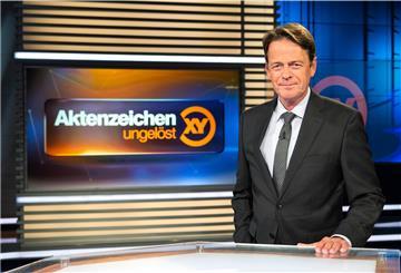 ZDF-Moderator Rudi Cerne im Studio der Sendung «Aktenzeichen XY ... ungelöst»