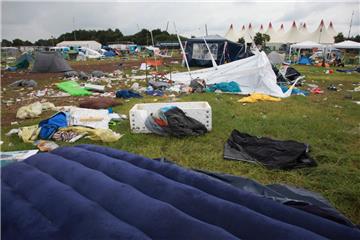 Am Montag sah es dann so aus auf dem Deichbrand. Foto: Leuschner