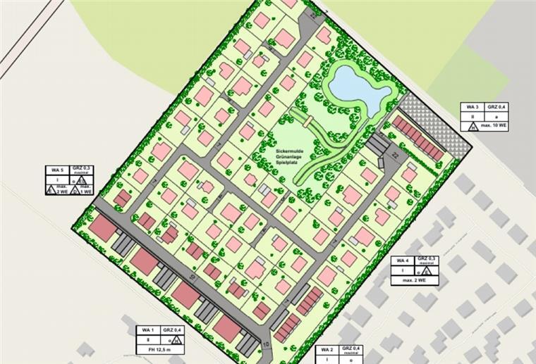 Der Bebauungsplanentwurf Godenstedster Straße der Stadt Zeven