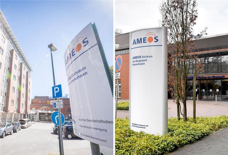 Fotocollage von Ameos-Kliniken in Bremerhaven.