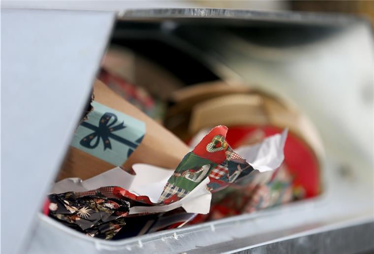 An den Weihnachtstagen wird besonders viel Müll produziert.