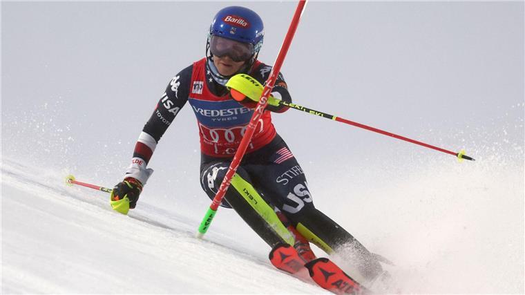An US-Star Mikaela Shiffrin war mal wieder kein Rankommen.