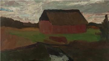 Ein Haus in der Landschaft - ein Gemälde von Paula Modersohn-Becker.