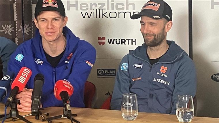 Erst Selters, dann Sekt? Skispringer „ready“ für Oberstdorf Andreas Wellinger und Pius Paschke sind optimistisch.