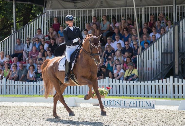 Helmpflicht sorgt für helle Aufregung Anke Dieckell aus Elmlohe reitet bereits seit einigen Jahren nur noch mit Reithelm statt Zylinder.