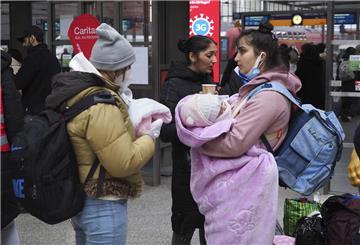 Ankunft von Kriegsflüchtlingen in Deutschland.