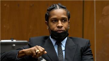 Asap Rocky während einer vorläufigen Anhörung im Clara Shortridge Foltz Criminal Justice Center in Los Angeles.