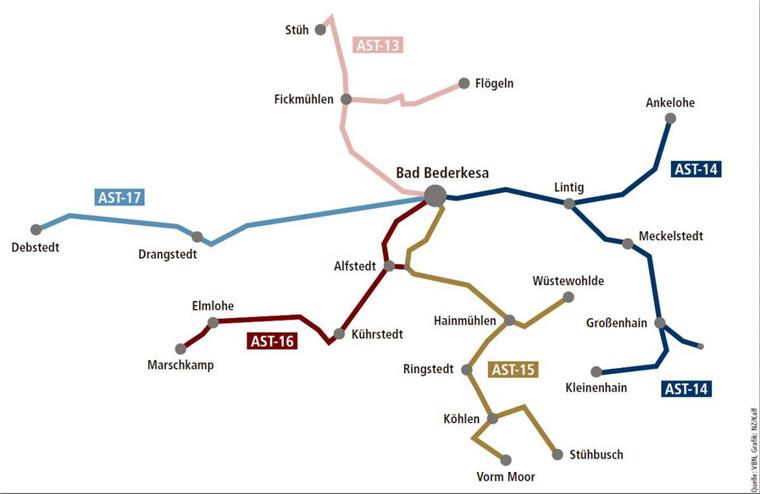 AST 17 verbindet ab 1. Juli Bad Bederkesa und Debstedt miteinander. Dabei geht die Fahrt über Drangstedt. Anruf genügt.