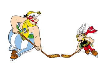 Asterix und Obelix sind die offiziellen Maskottchen der Eishockey-Weltmeisterschaft 2017, die zwischen dem 5. und 21. Mai in Köln und Paris gemeinsam von Deutschland und Frankreich ausgerichtet wird. 