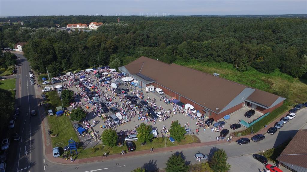 Auch aus der Luft war der Flohmarkt ein echter Hingucker. 