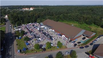 Auch aus der Luft war der Flohmarkt ein echter Hingucker. 