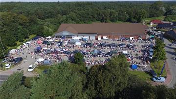Auch aus der Luft war der Flohmarkt ein echter Hingucker. 