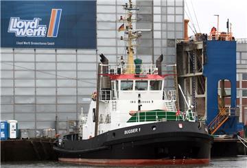 Ein Schiff von der Lloyd Werft.