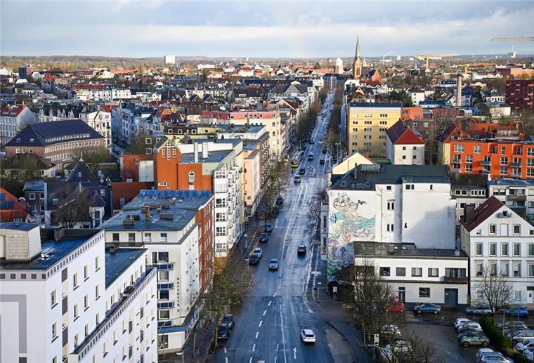 Kosten-Schock in Bremerhaven! Mieten in der Seestadt steigen spürbar an Blick vom Hochhaus ins Freigebiet 1 in Bremerhaven. In Bremerhaven steigen die Mieten.