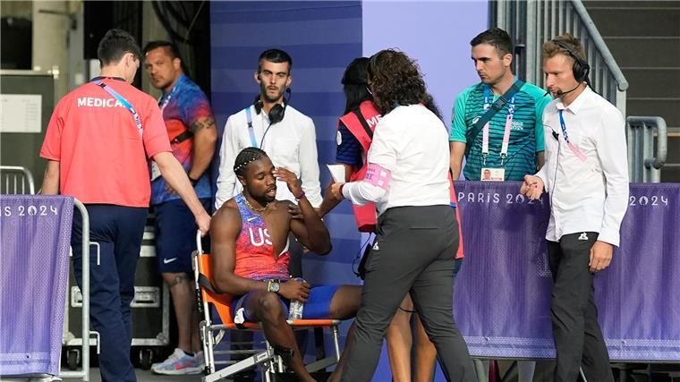 Auch US-Sprinter Noah Lyles hatte in Paris mit einer Corona-Infektion zu kämpfen.