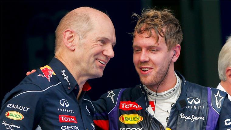 Supercoup mit dem Superhirn: Aston Martin „Team der Zukunft“ Auch Vettel wusste, wem er viel zu verdanken hatte.