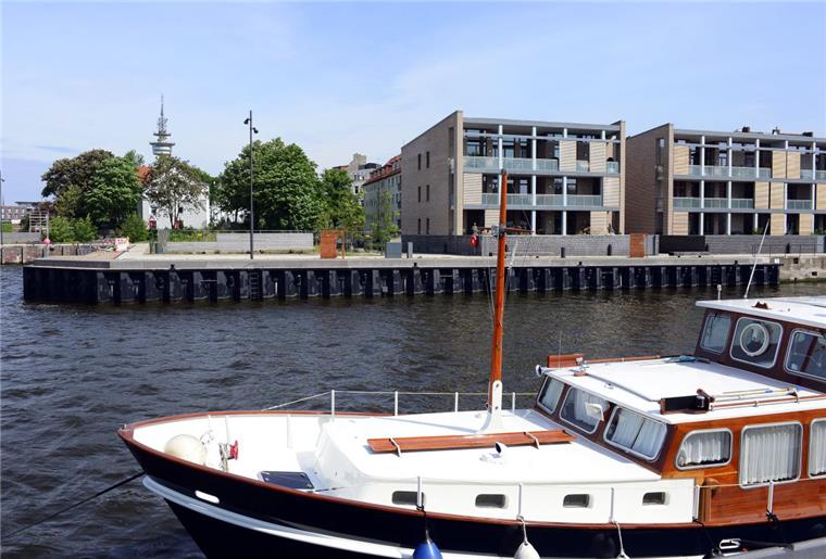 Neue Häuser am Handelshafen Auf dem freien Grundstück an der Ecke Hauptkanal/Handelshafen soll ein weiteres Stadthaus entstehen.