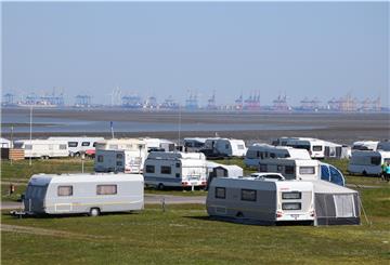 Auf dem Knaus-Campingpark in Burhave campieren zur Zeit nur vier Gäste. Rund 80 Dauerstellplätze sind allerdings bereits belegt.