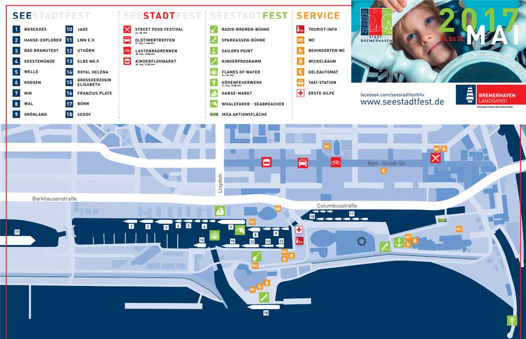 Lageplan Seestadtfest 2017 Foto Erlebnis Bremerhaven/Bohlmann-Drammeh