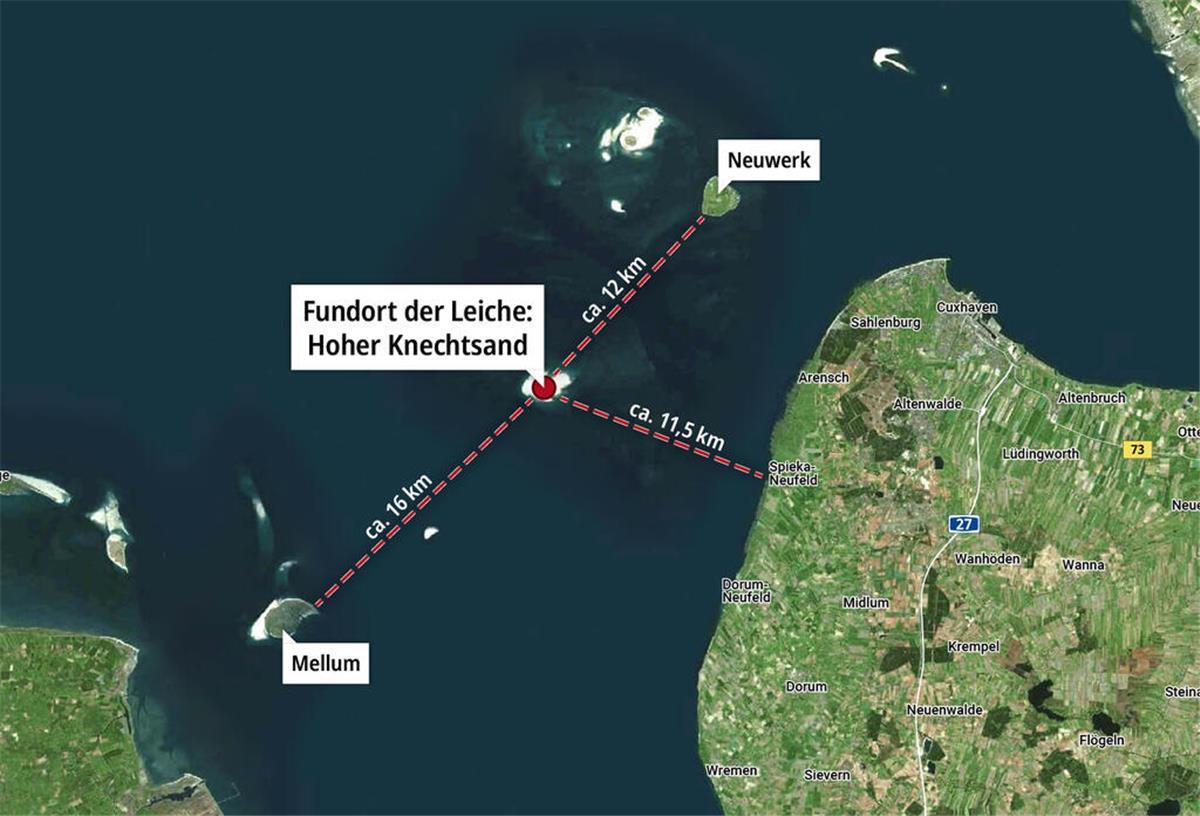 Grausiger Fund: Leiche auf Sandbank nahe Neuwerk entdeckt Auf der Sandbank „Hohr Knechtsand“ ist eine Leiche gefunden worden.