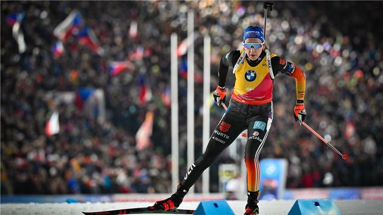 Auf die Gesamtweltcup-Führende Franziska Preuß warten schwierige Bedingungen.