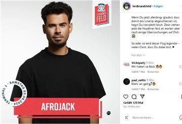 Auf Instagram verkündete der Veranstalter den Top-Act.