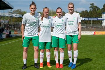 Aufstiegsheldinnen:: Giovanna Hoffmann, Jessica Golebiewski, Cindy König und Alicia Kersten (von links).