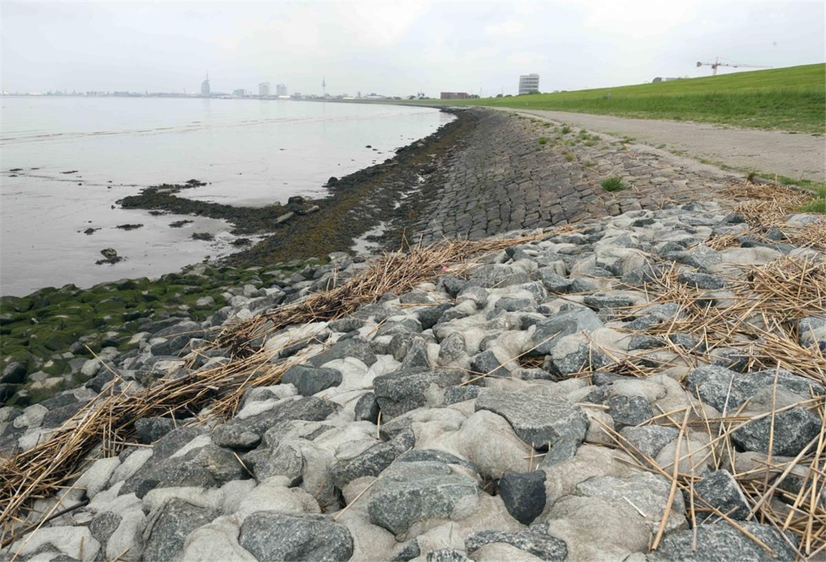 Verschwendung? Nach OTB-Aus bleiben Kosten in Millionenhöhe Blick auf die Befestigungen am Weserstrand.