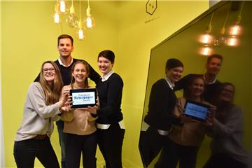 Ausgezeichnet: Die Nordkinder (von links) Lena Gausmann, Daniel Gefers, Nina Brockmann und Janina Kück werden bald eine Urkunde des European Newspaper Award in den Händen halten.