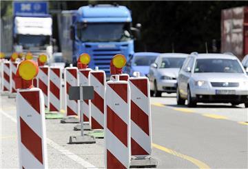 Baustelle auf der Autobahn