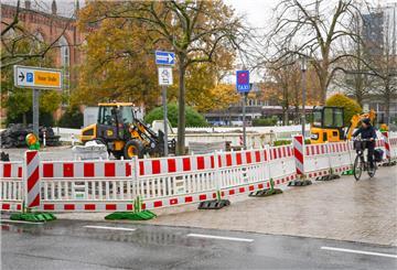 Bauarbeiten in der Bremerhavener Innenstadt