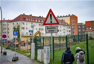 Baustelle am westlichen Geestheller Damm. Foto Scheschonka
