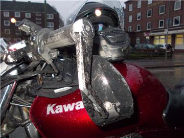 Bei dem Unfall in Geestemünde entstand am Motorrad geringer Schaden. 