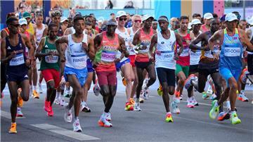 Bei den Olympischen Spielen  in Paris gab Kipchoge auf.