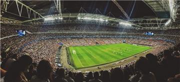 Fußballstadion und Fußballticket